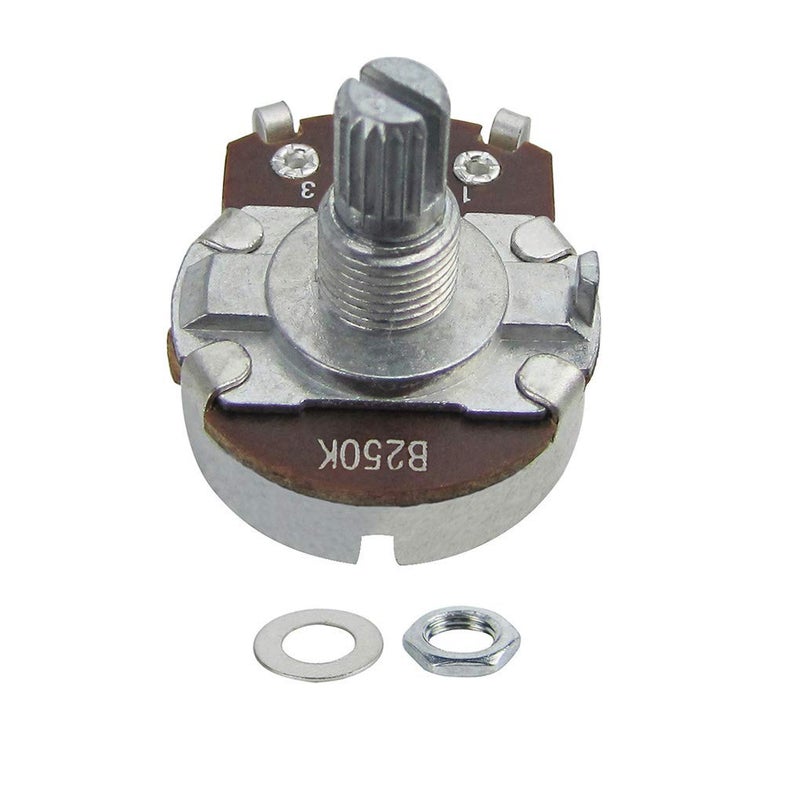 FLEOR 4pcs Full Size 15mm Shaft Guitar Tone Pot B250K Linear Taper Potentiometer with Bayonet - Image 2